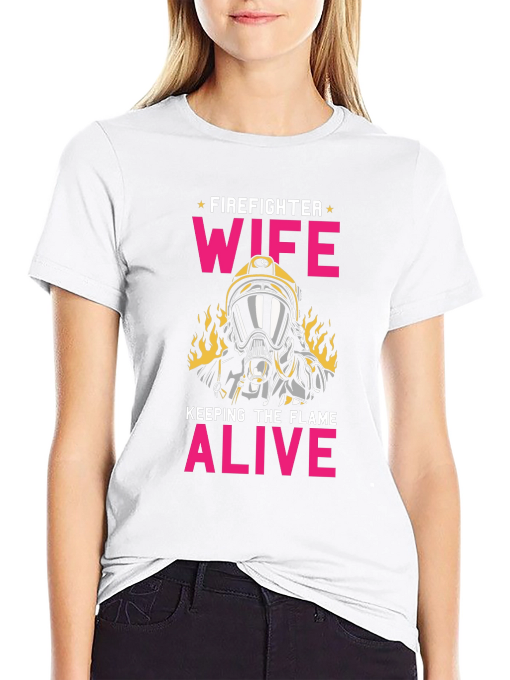 Firefighter Wife Graphic Tee - Keep the Flame Alive