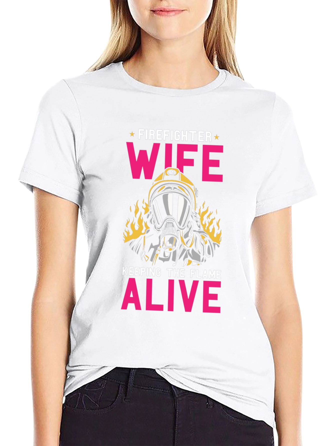 Firefighter Wife Graphic Tee - Keep the Flame Alive