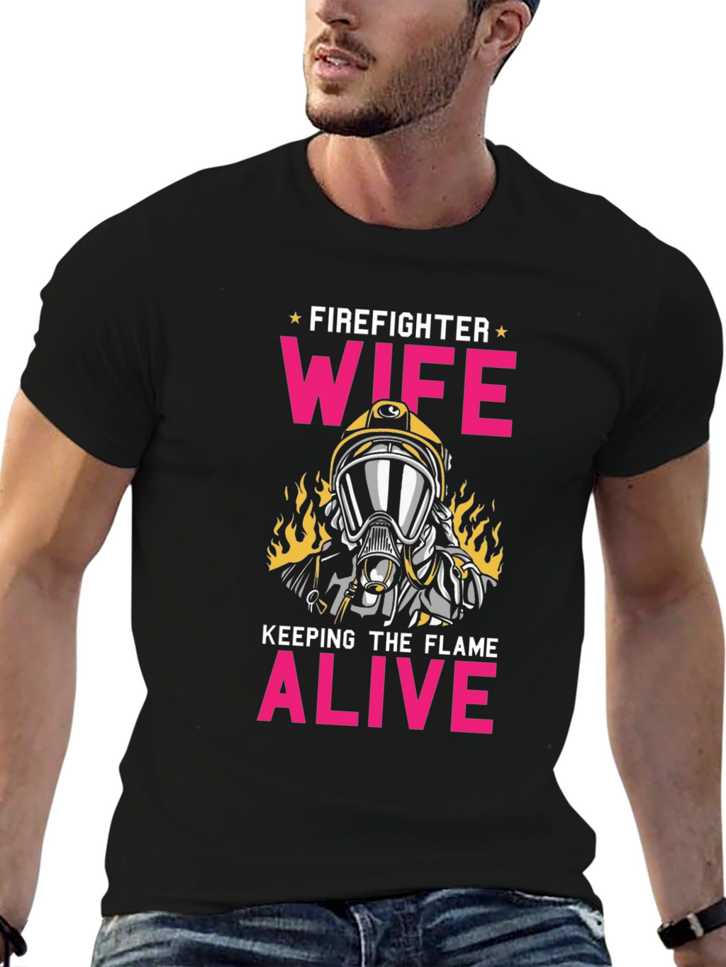 Firefighter Wife Graphic Tee - Keep the Flame Alive