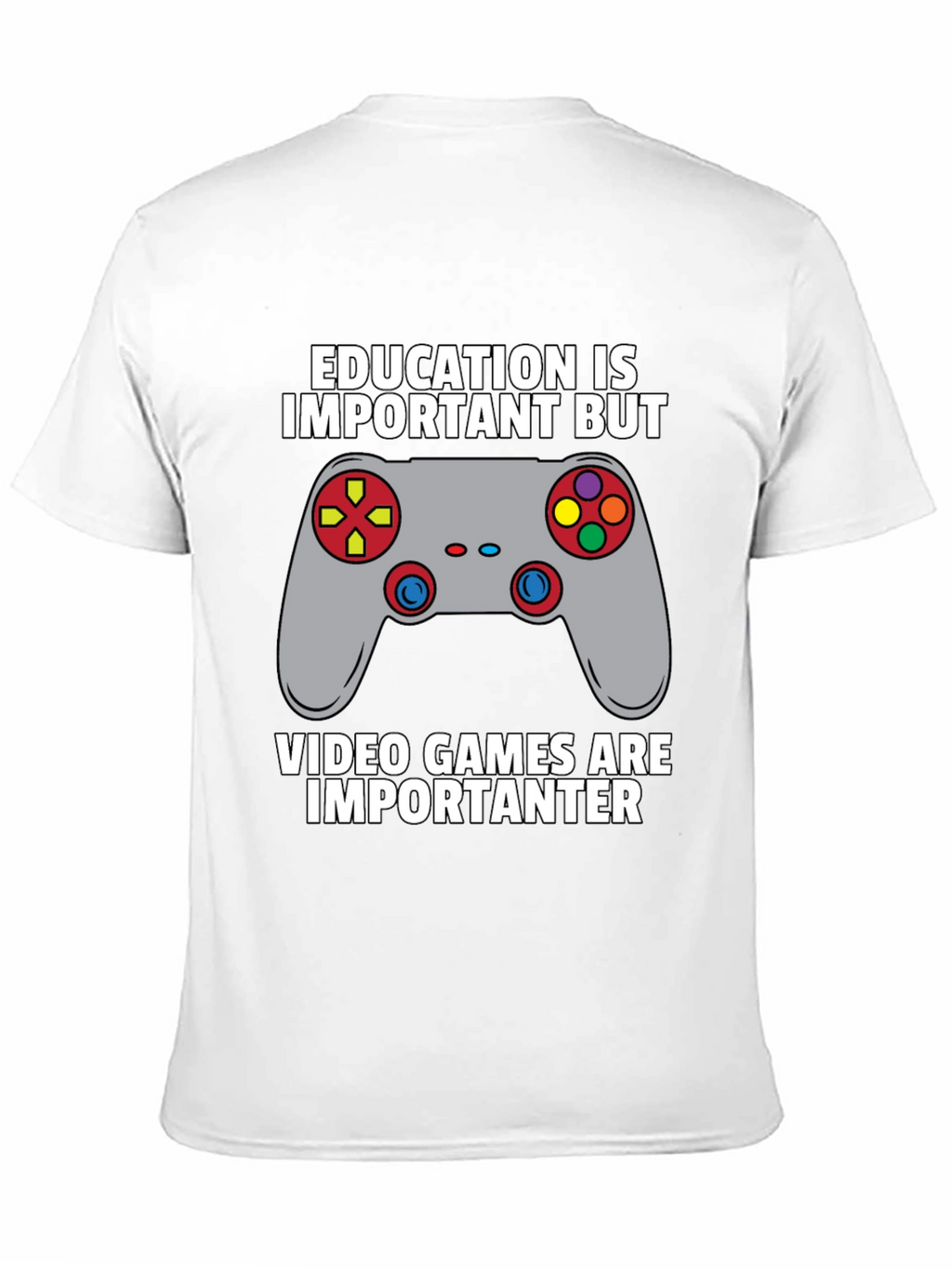 Funny Gamer T-Shirt - Education vs. Video Games Tee