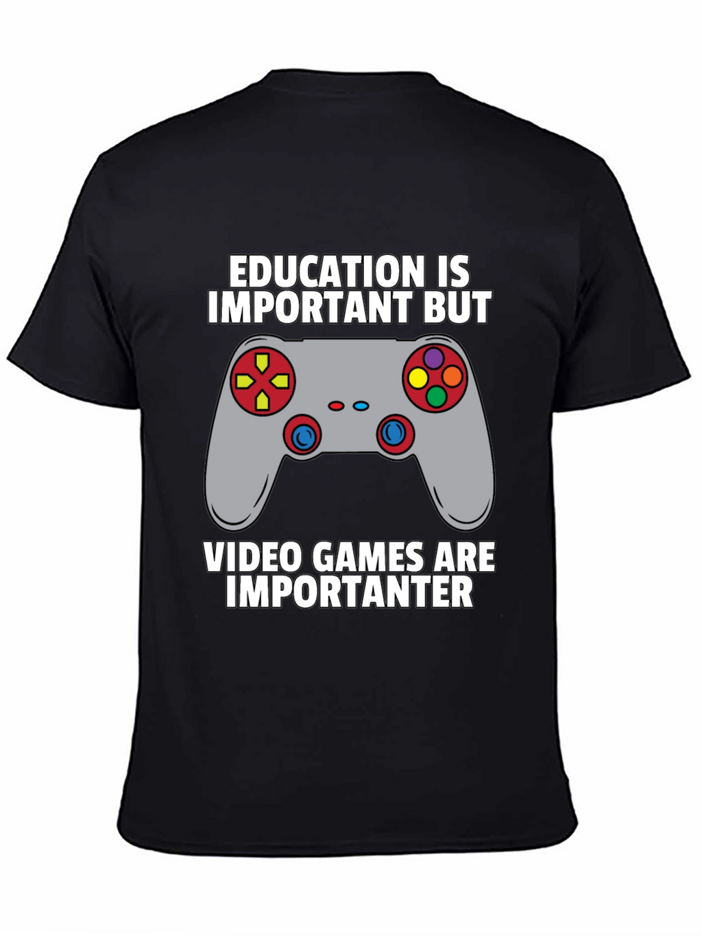Funny Gamer T-Shirt - Education vs. Video Games Tee