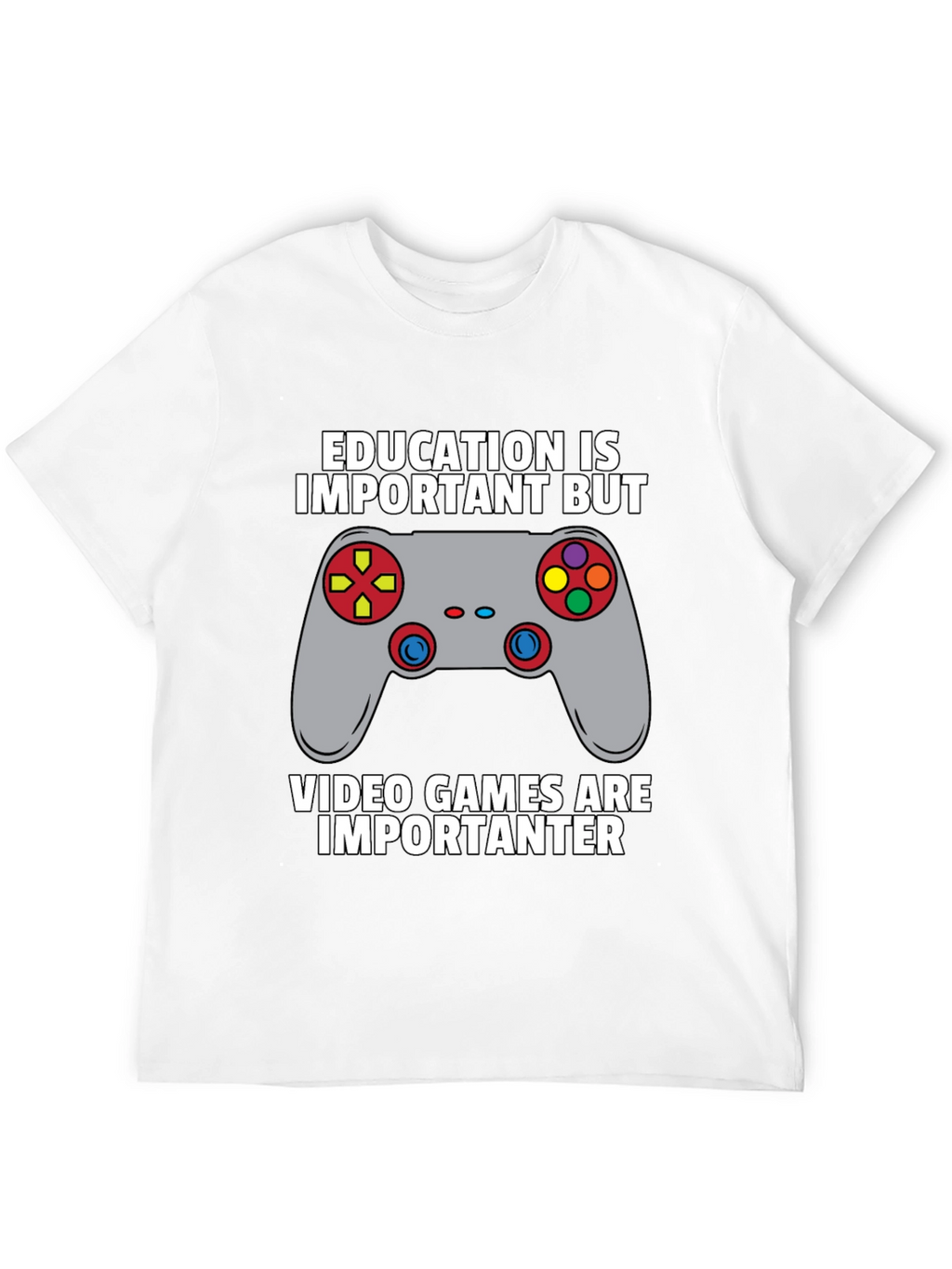 Funny Gamer T-Shirt - Education vs. Video Games Tee