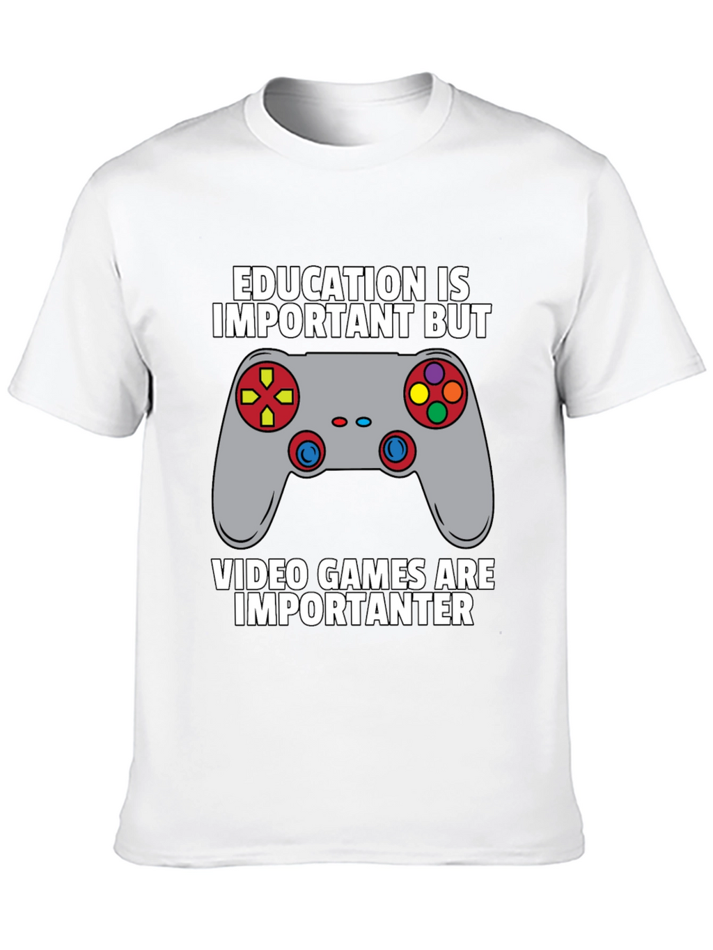 Funny Gamer T-Shirt - Education vs. Video Games Tee