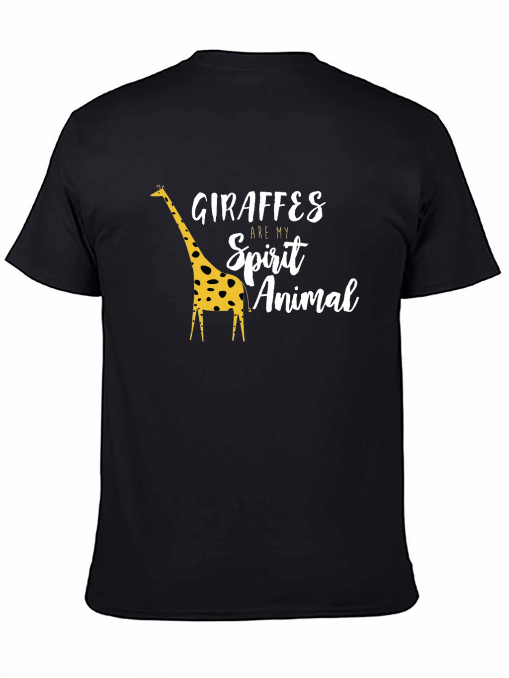 Giraffe Spirit Animal Graphic Tee - Black