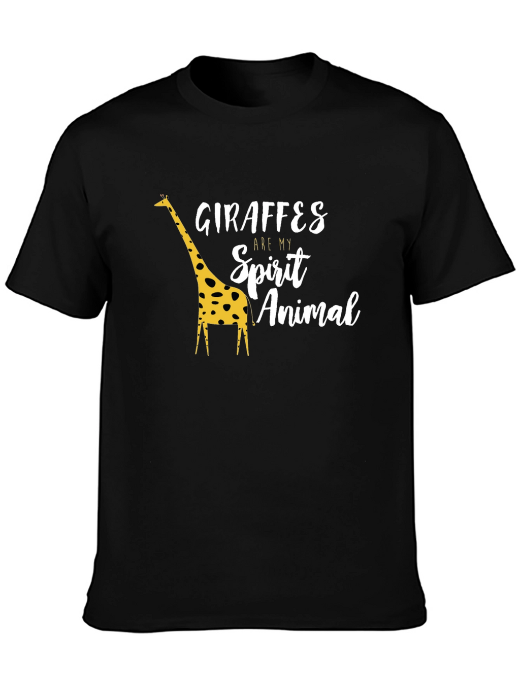 Giraffe Spirit Animal Graphic Tee - Black