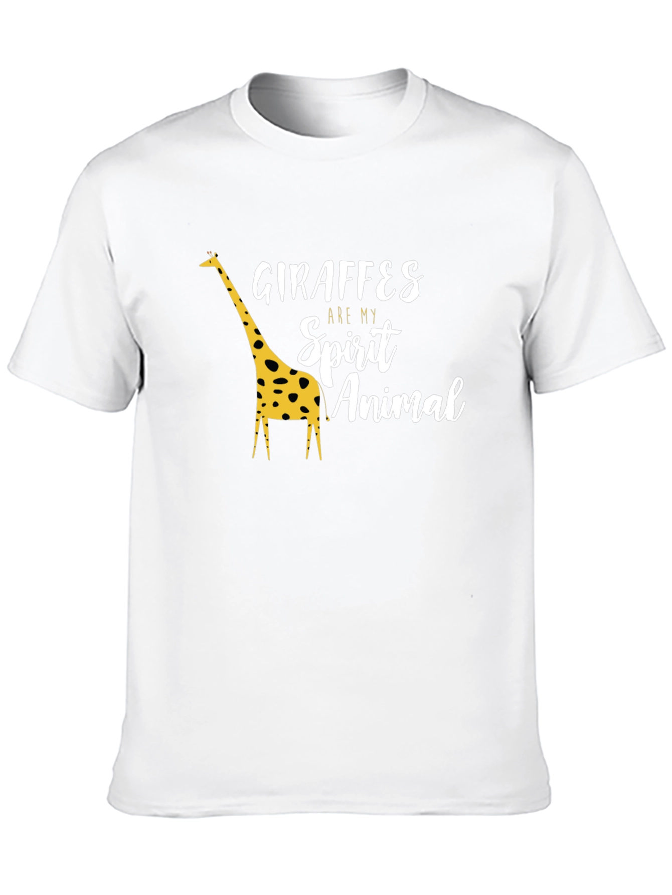 Giraffe Spirit Animal Graphic Tee - Black