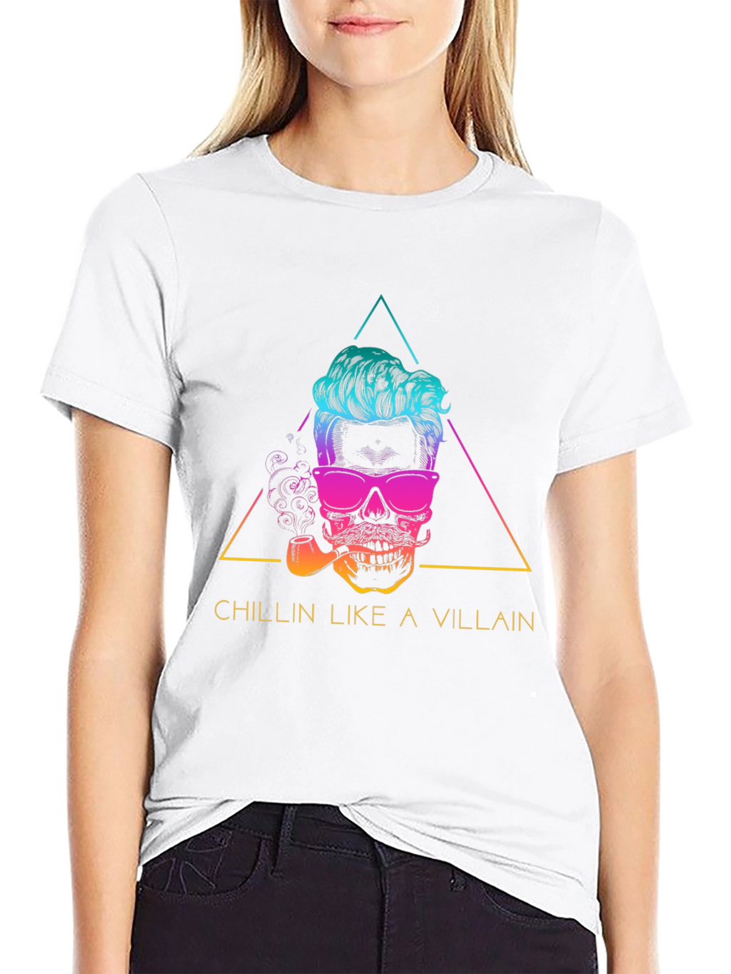 Chillin Like a Villain T-Shirt: Skull Graphic Tee