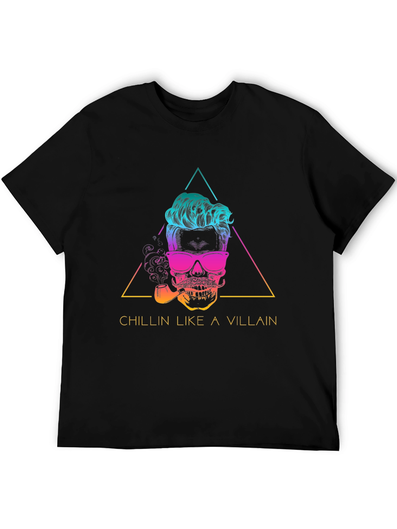 Chillin Like a Villain T-Shirt: Skull Graphic Tee