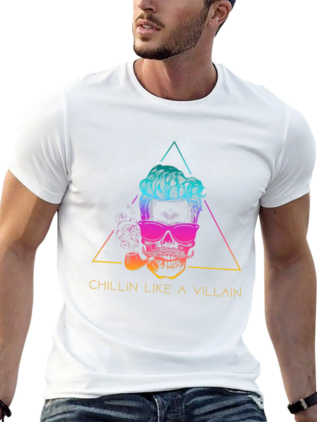 Chillin Like a Villain T-Shirt: Skull Graphic Tee