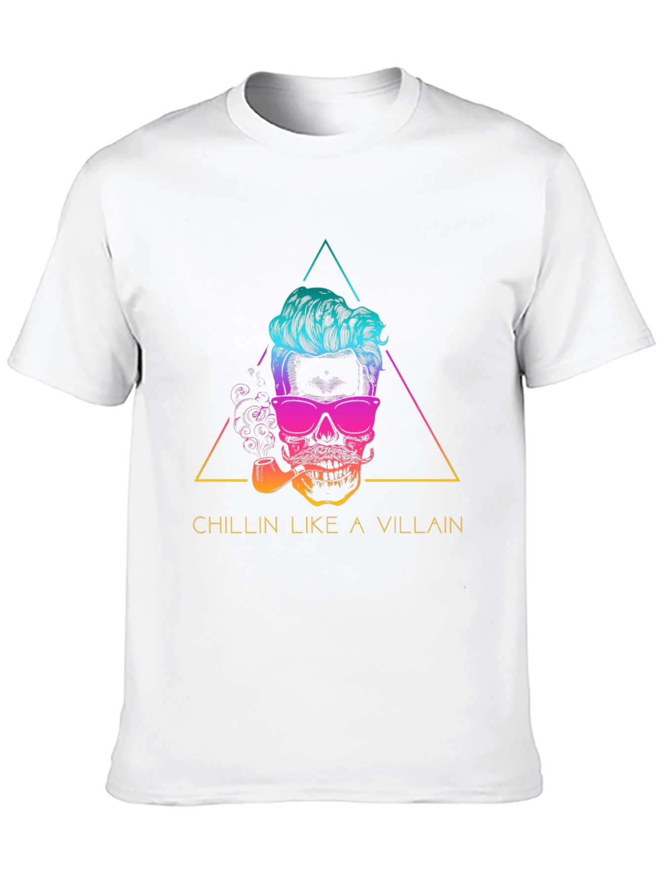 Chillin Like a Villain T-Shirt: Skull Graphic Tee