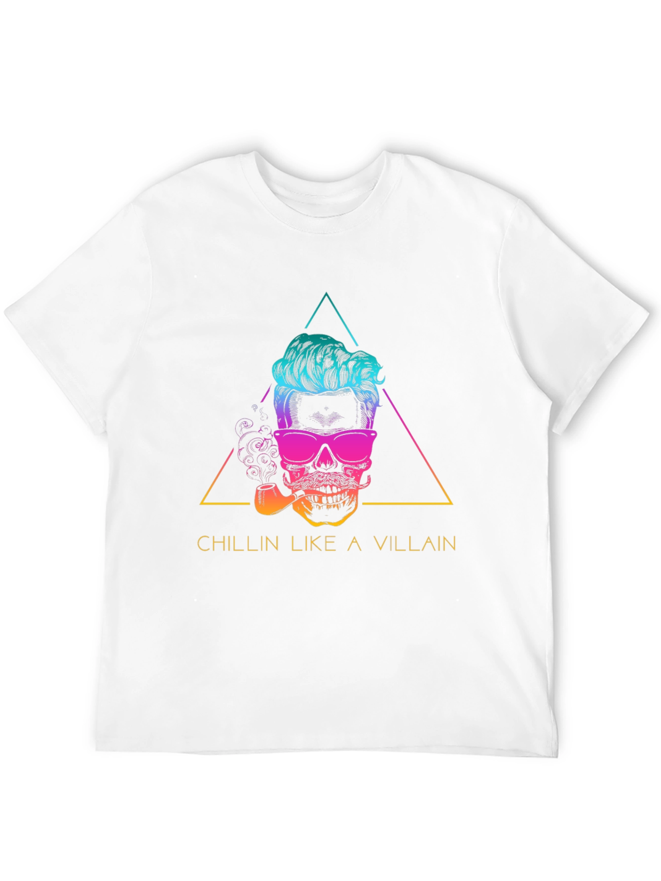 Chillin Like a Villain T-Shirt: Skull Graphic Tee