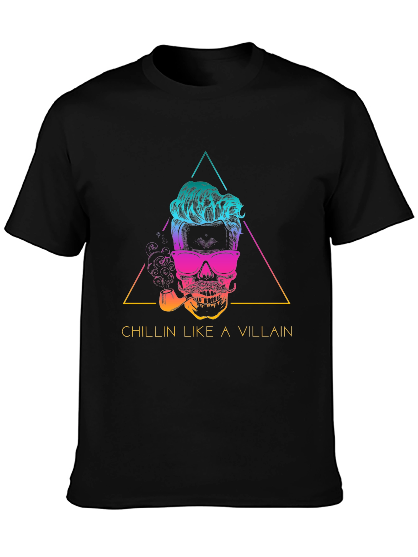 Chillin Like a Villain T-Shirt: Skull Graphic Tee