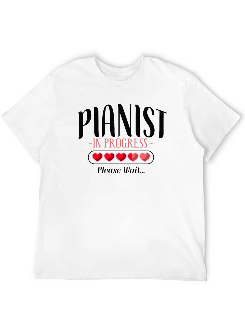 Pianist In Progress T-Shirt - Funny Musician Tee