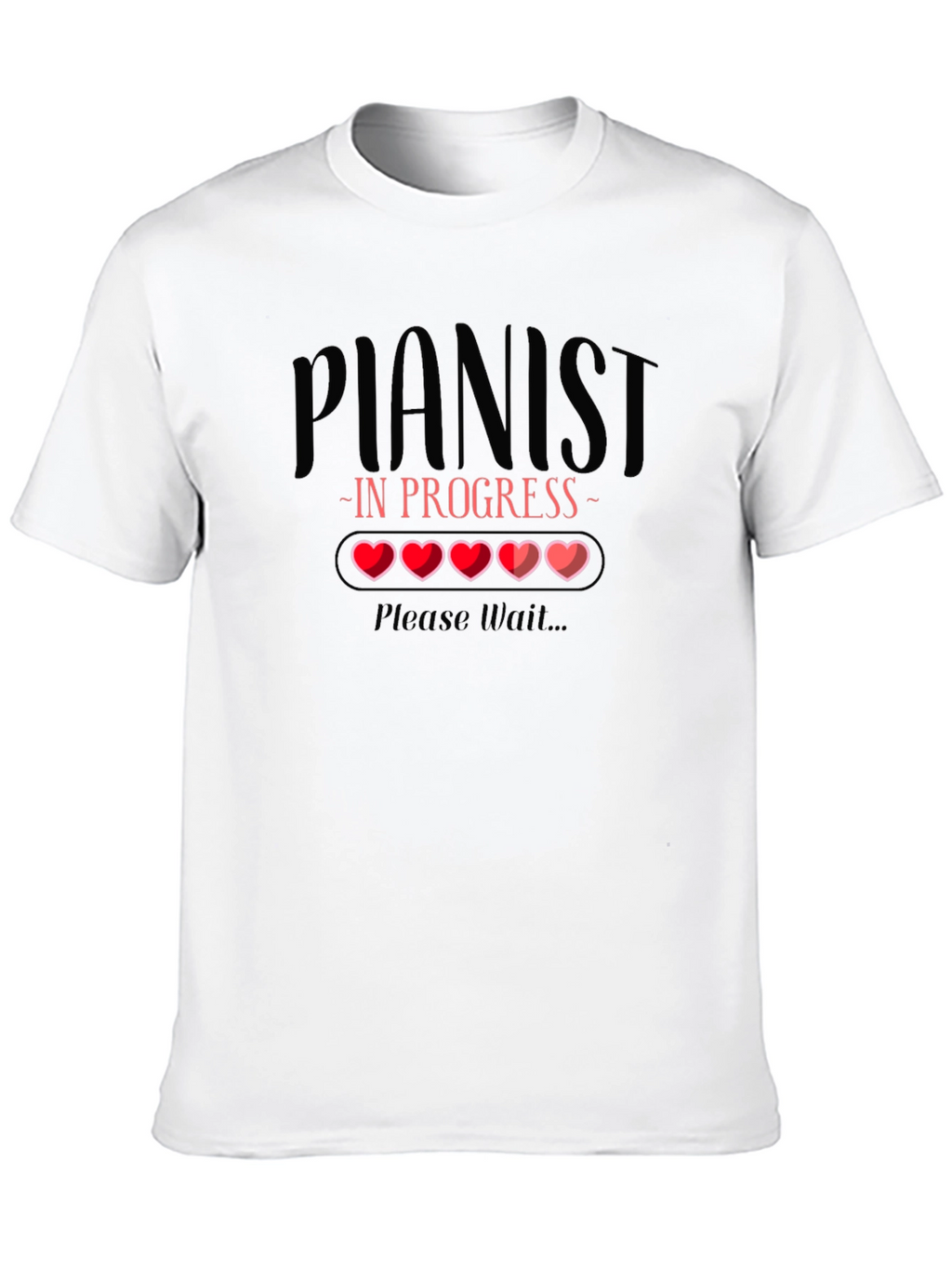 Pianist In Progress T-Shirt - Funny Musician Tee