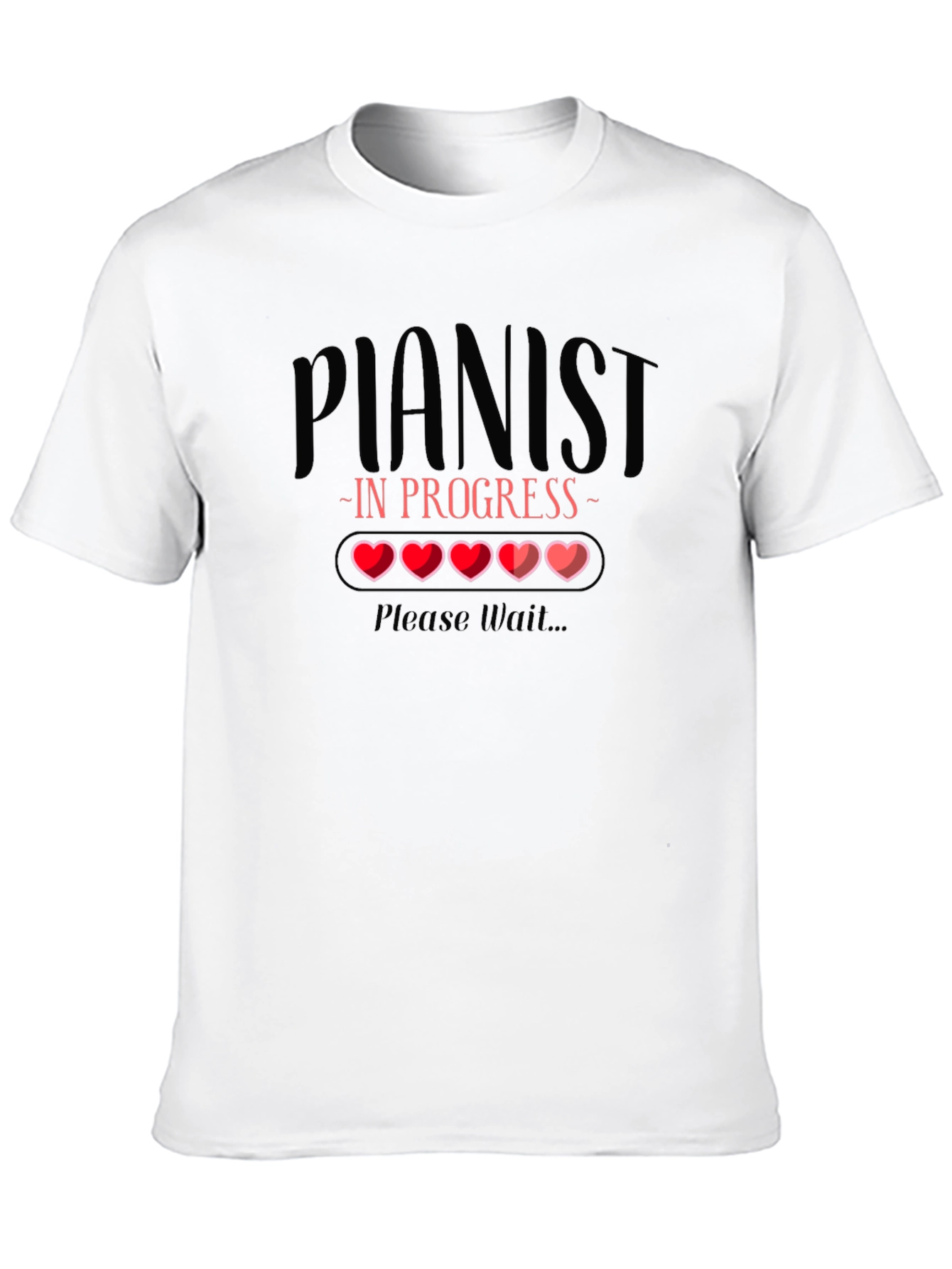 Pianist In Progress T-Shirt - Funny Musician Tee