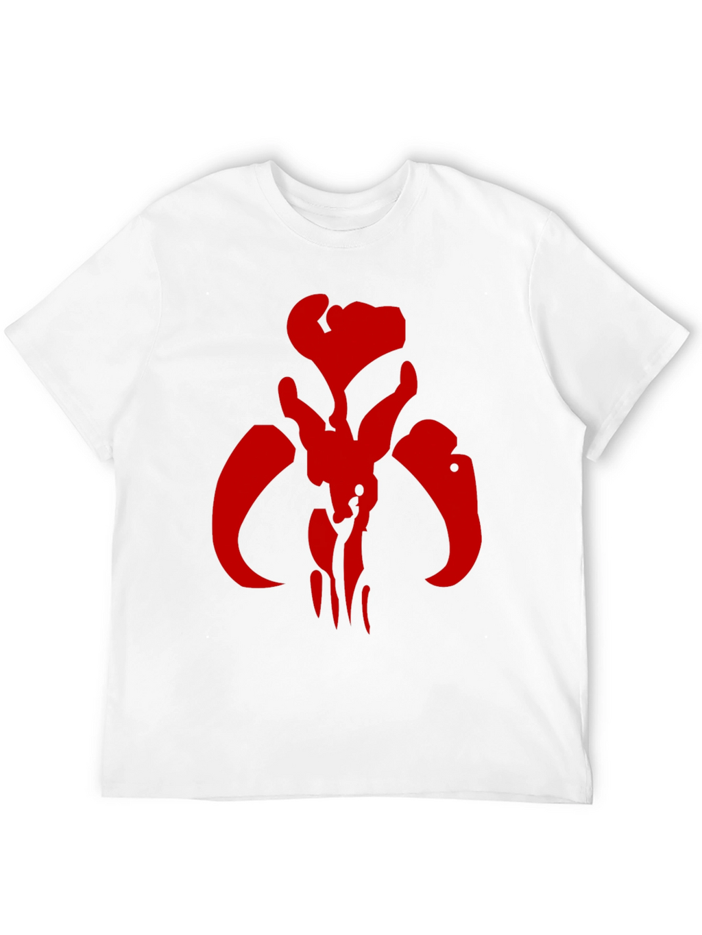 Red Mandalorian Symbol Black T-Shirt