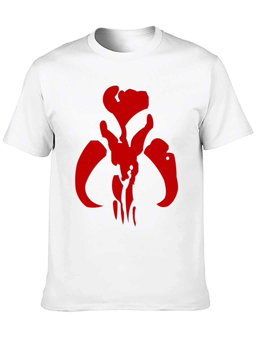 Red Mandalorian Symbol Black T-Shirt
