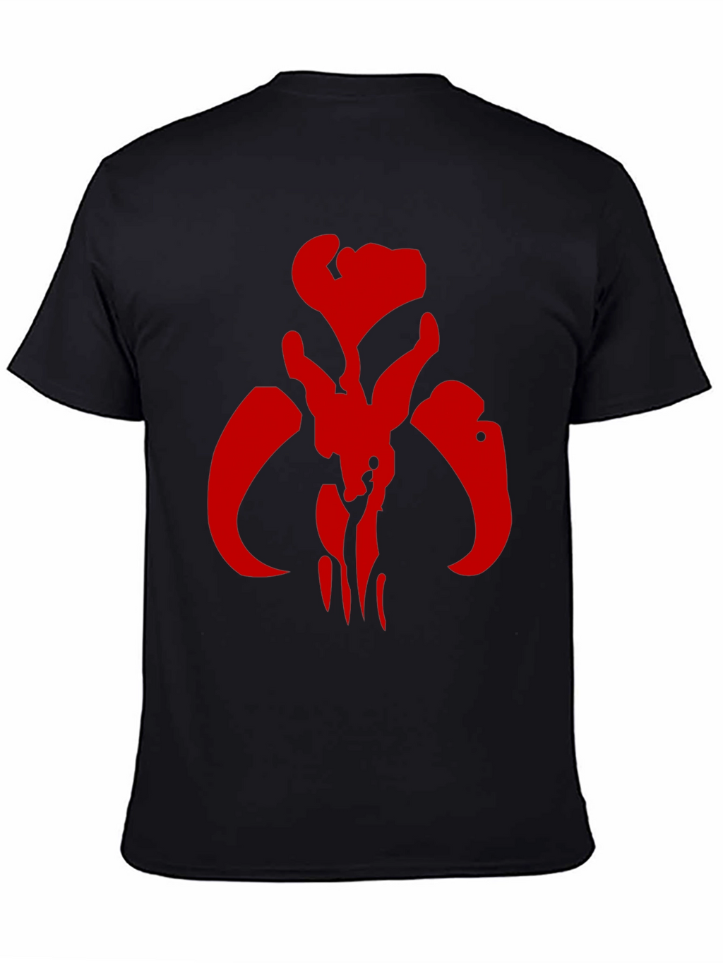 Red Mandalorian Symbol Black T-Shirt