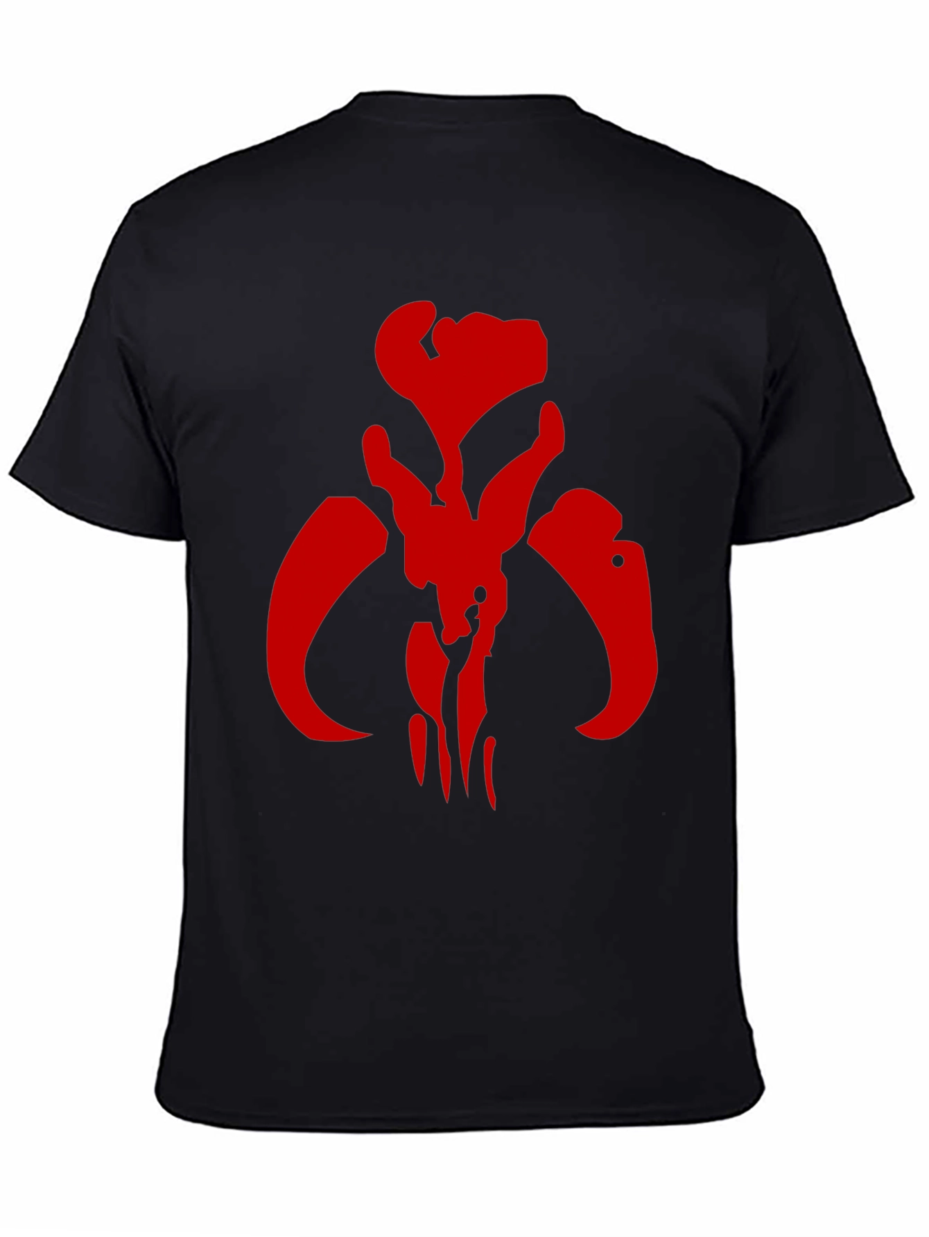 Red Mandalorian Symbol Black T-Shirt