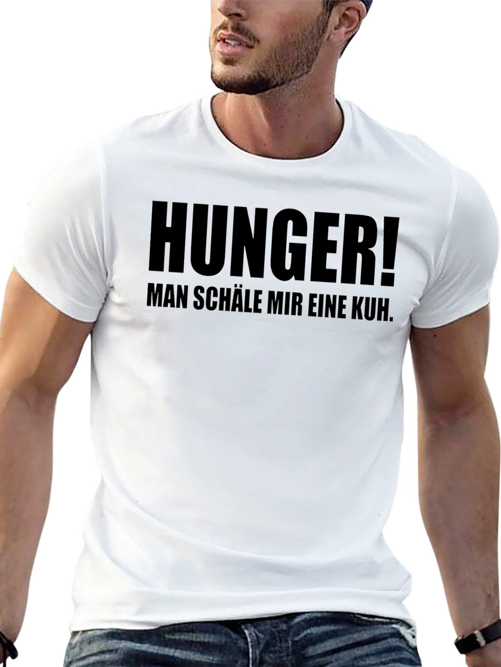 Hunger! Man Schäle Mir Eine Kuh. Black T-Shirt