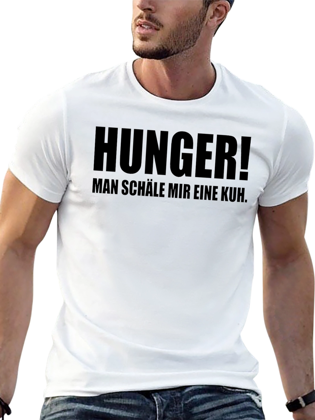 Hunger! Man Schäle Mir Eine Kuh. Black T-Shirt