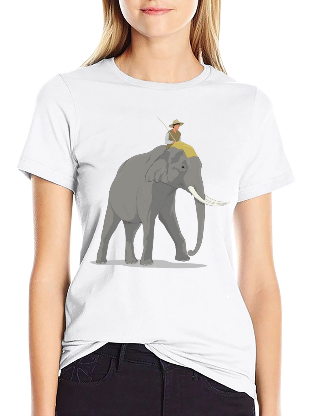 Elephant Rider Graphic Tee - Adventure Style