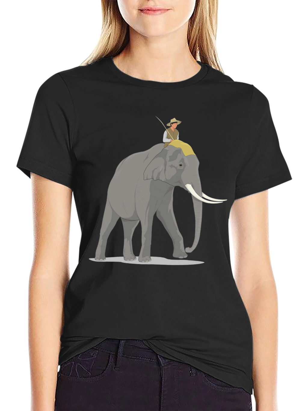 Elephant Rider Graphic Tee - Adventure Style