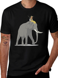 Elephant Rider Graphic Tee - Adventure Style