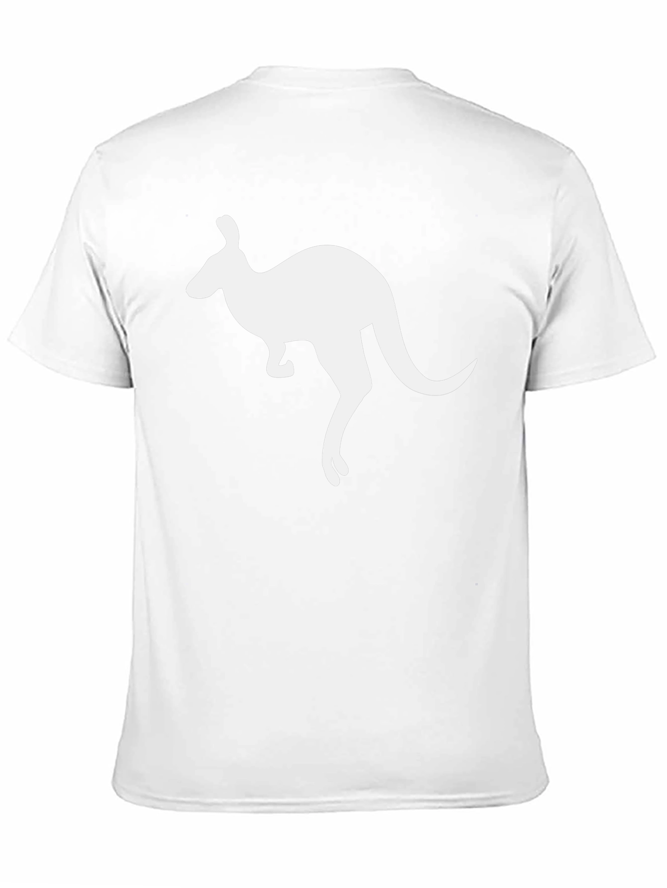 Kangaroo Graphic Tee - Black Cotton T-Shirt