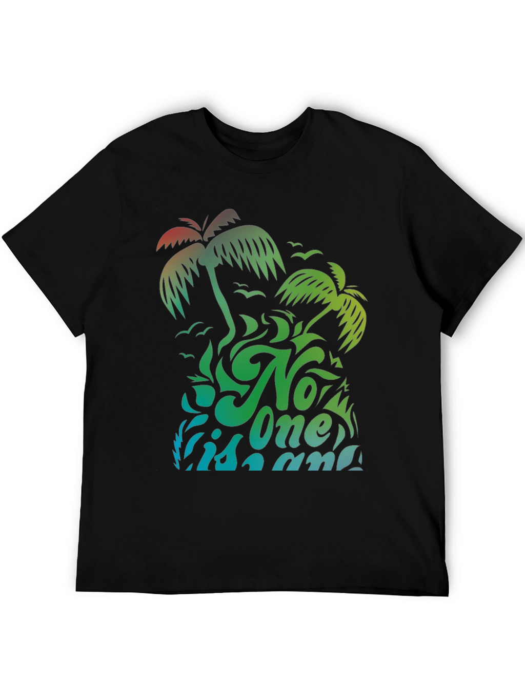 No One Is An Island Palm Tree Graphic Tee