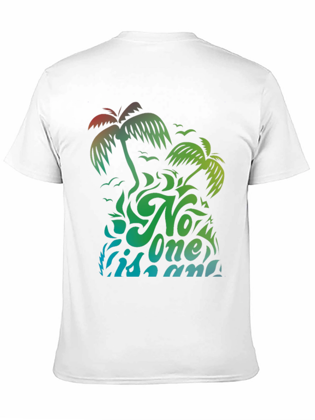 No One Is An Island Palm Tree Graphic Tee