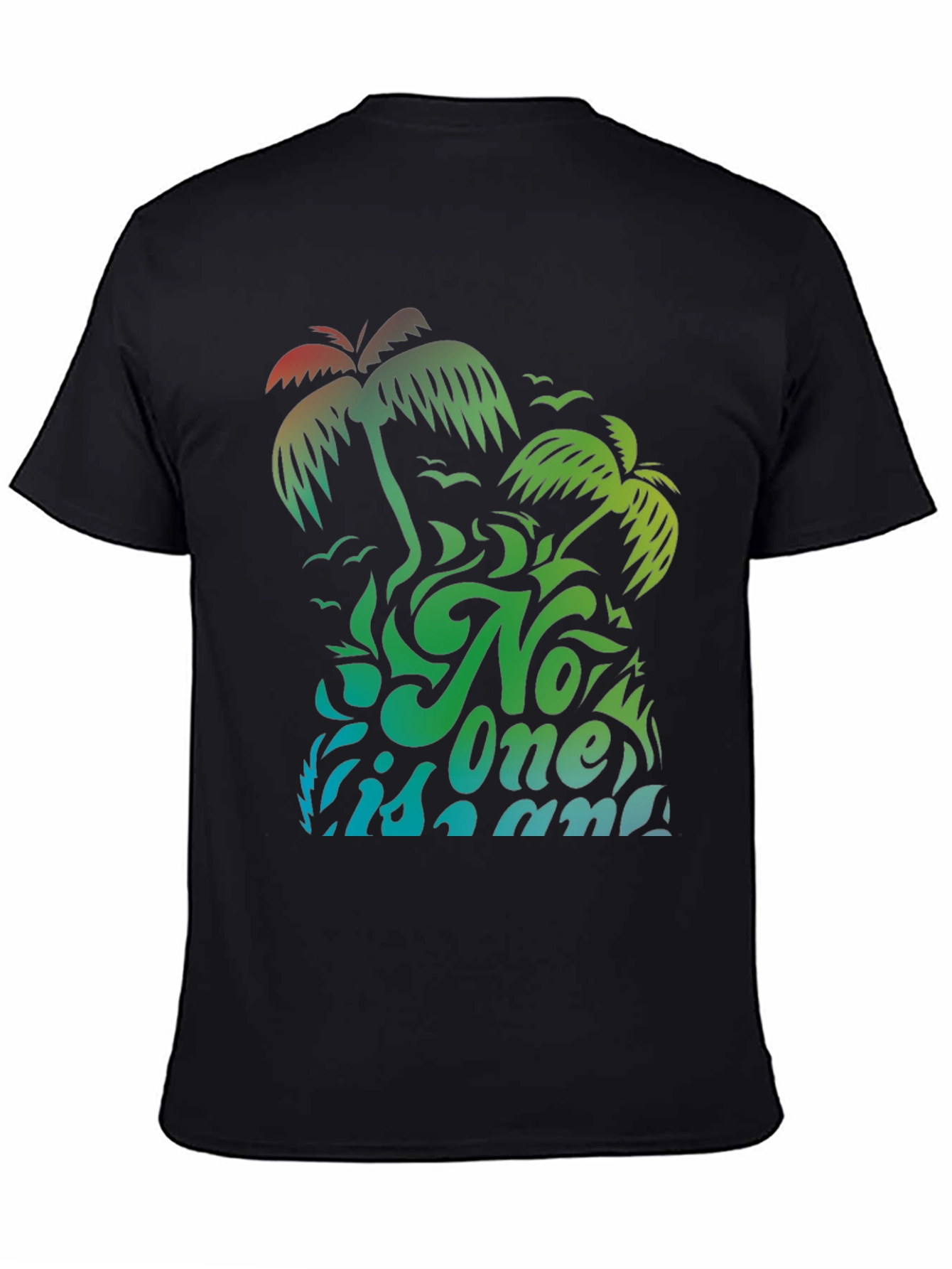 No One Is An Island Palm Tree Graphic Tee