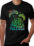 No One Is An Island Palm Tree Graphic Tee