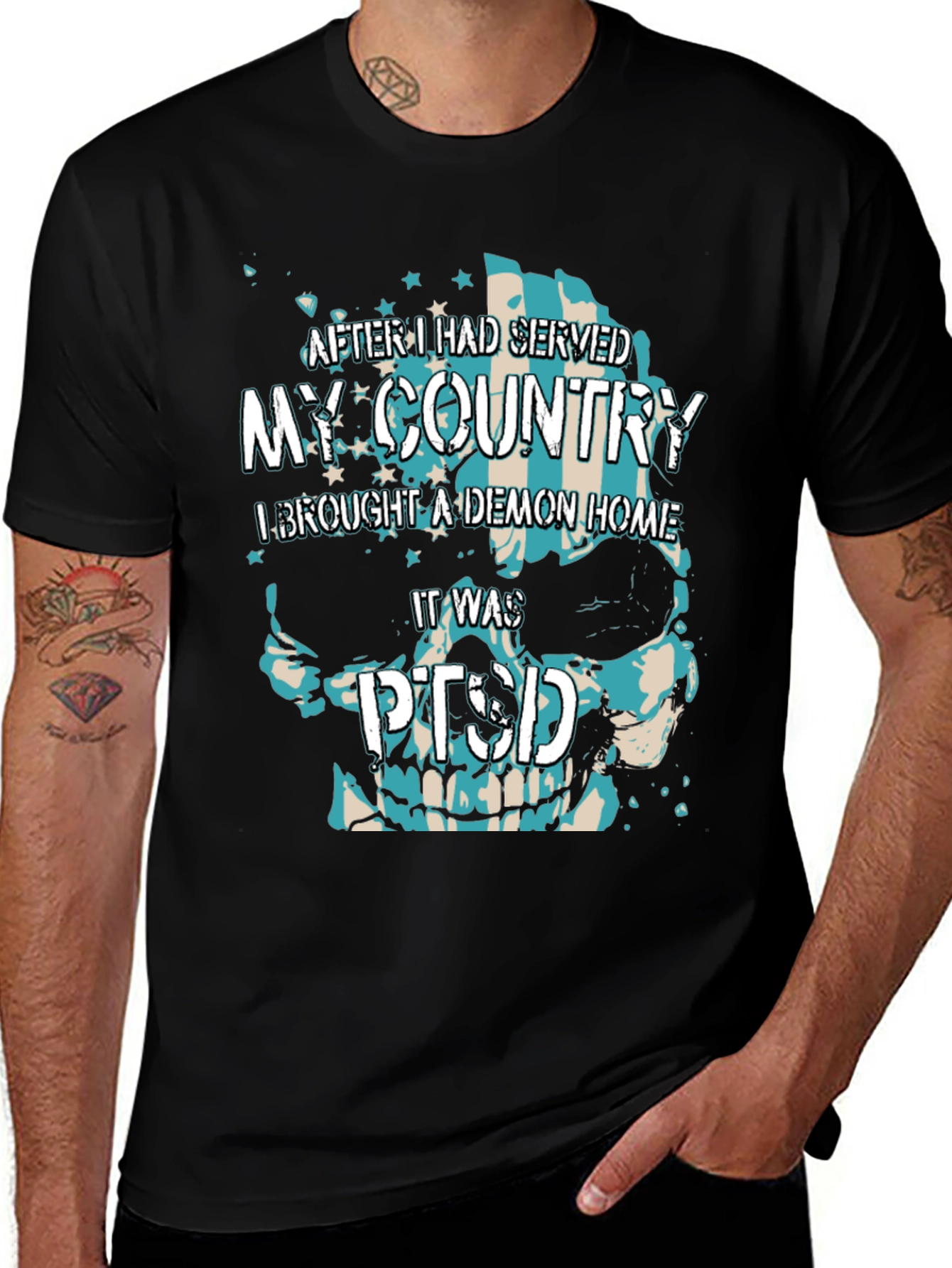 Patriotic PTSD Awareness T-Shirt