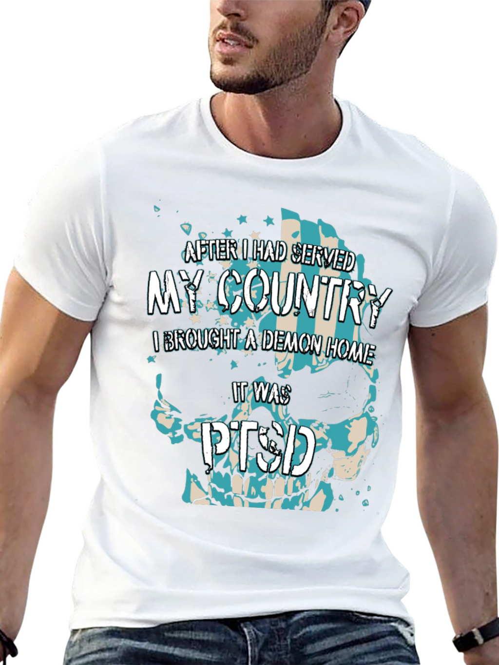 Patriotic PTSD Awareness T-Shirt