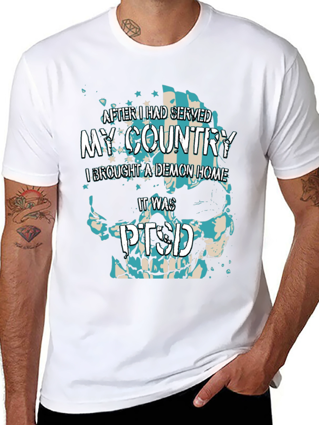 Patriotic PTSD Awareness T-Shirt