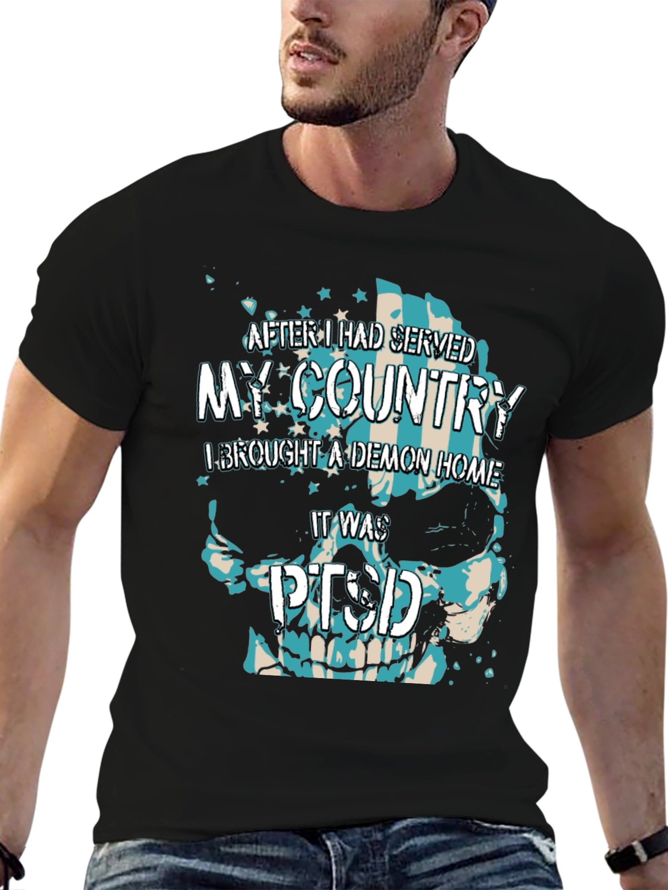 Patriotic PTSD Awareness T-Shirt