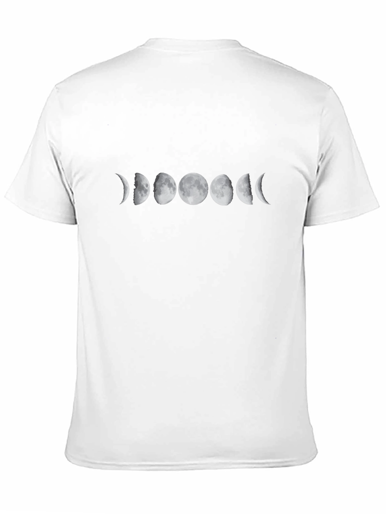 Moon Phases Black T-Shirt - Celestial Design