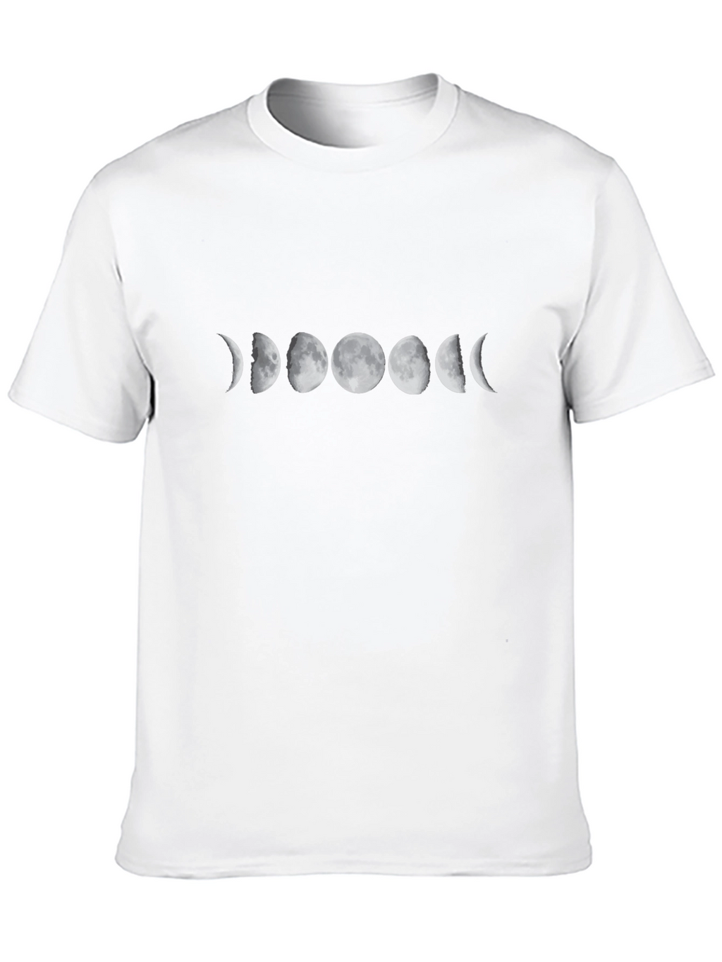 Moon Phases Black T-Shirt - Celestial Design
