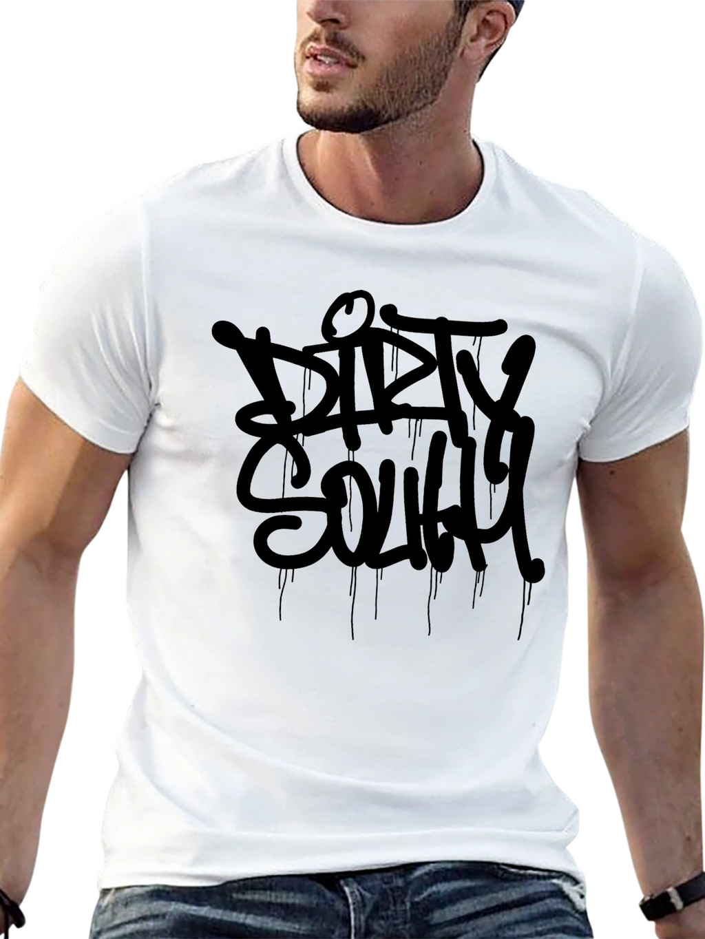 Dirty South Black Graphic Tee - Urban Style