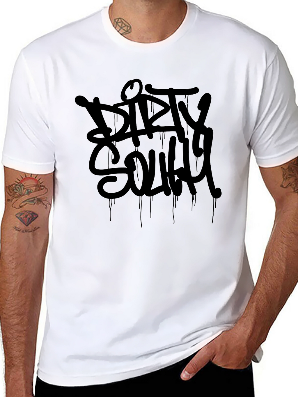 Dirty South Black Graphic Tee - Urban Style