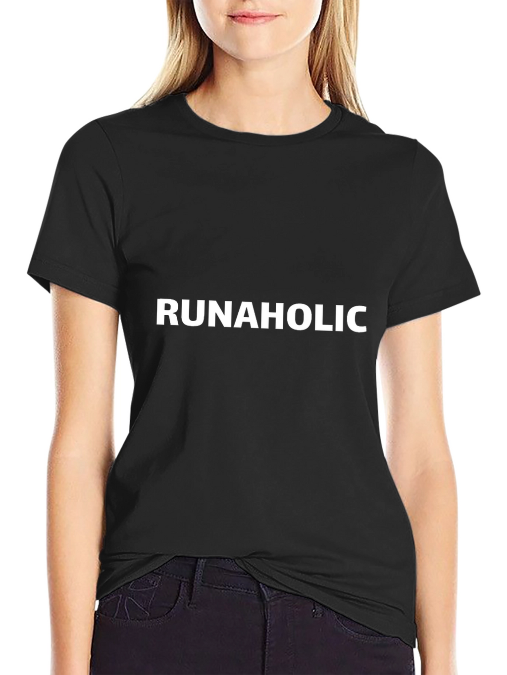 Runaholic Black T-Shirt - Perfect for Running Enthusiasts