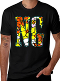 Floral NC Graphic Print Crew Neck T-Shirt