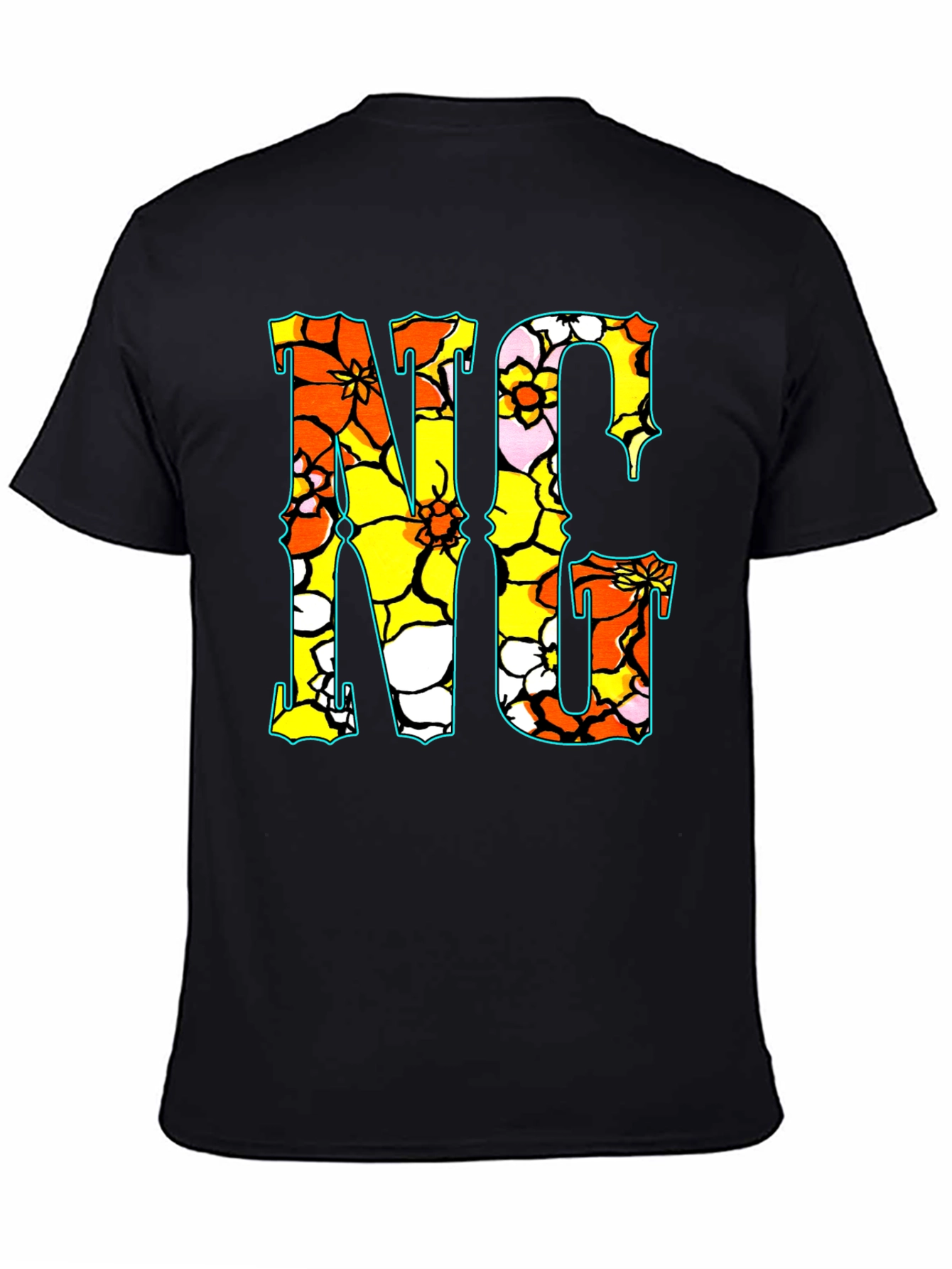 Floral NC Graphic Print Crew Neck T-Shirt