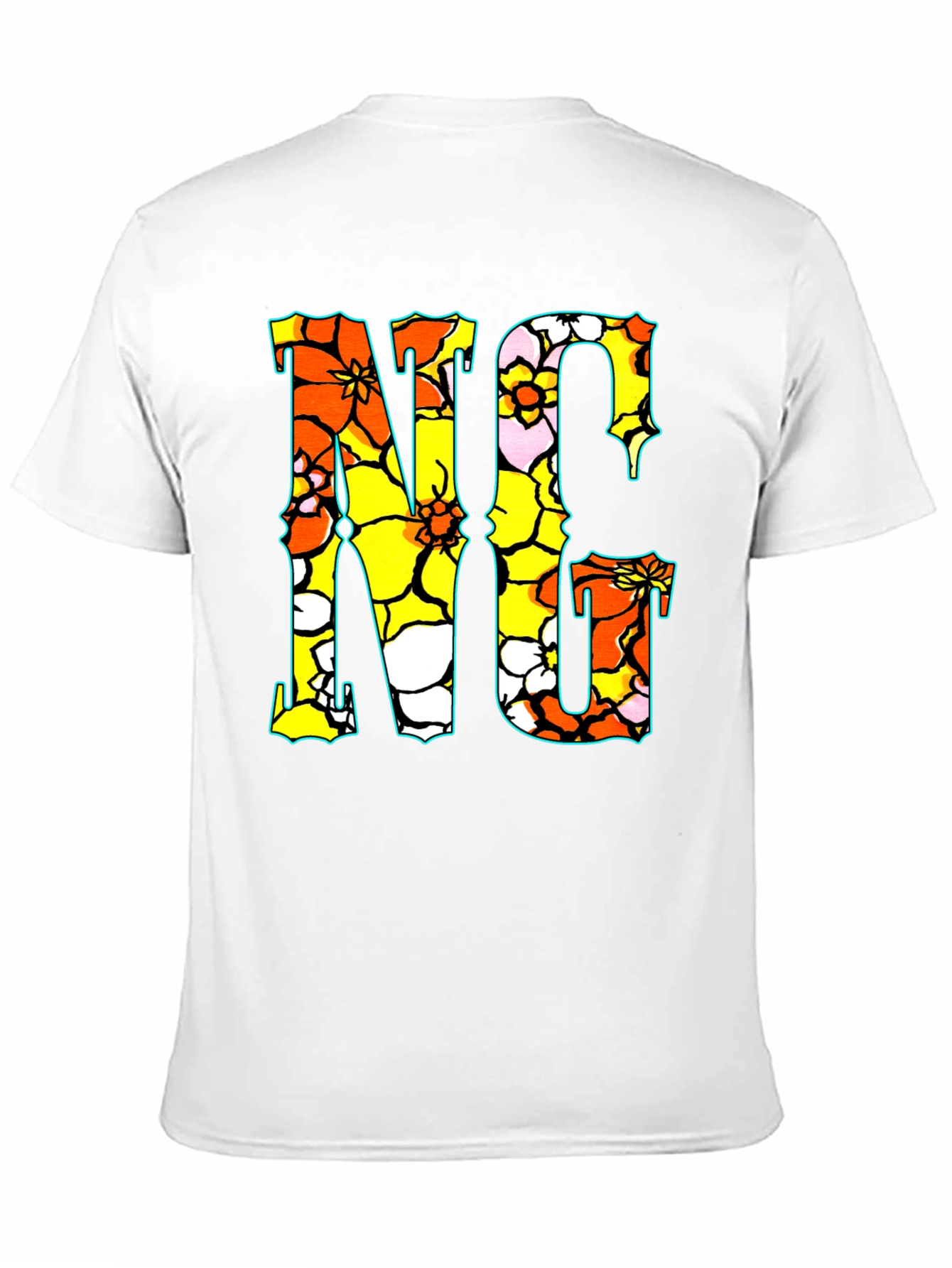 Floral NC Graphic Print Crew Neck T-Shirt
