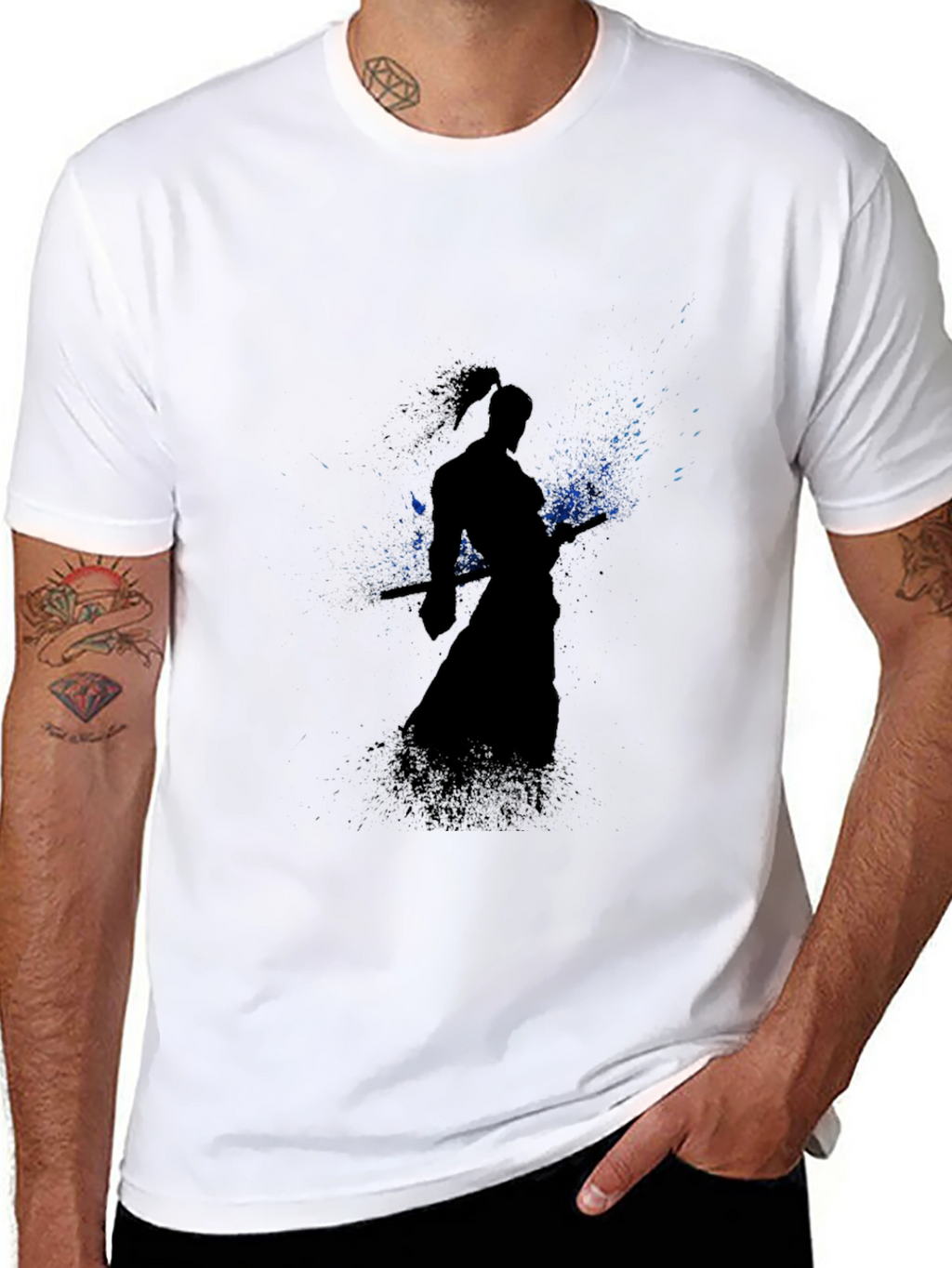 Samurai Silhouette Graphic T-Shirt