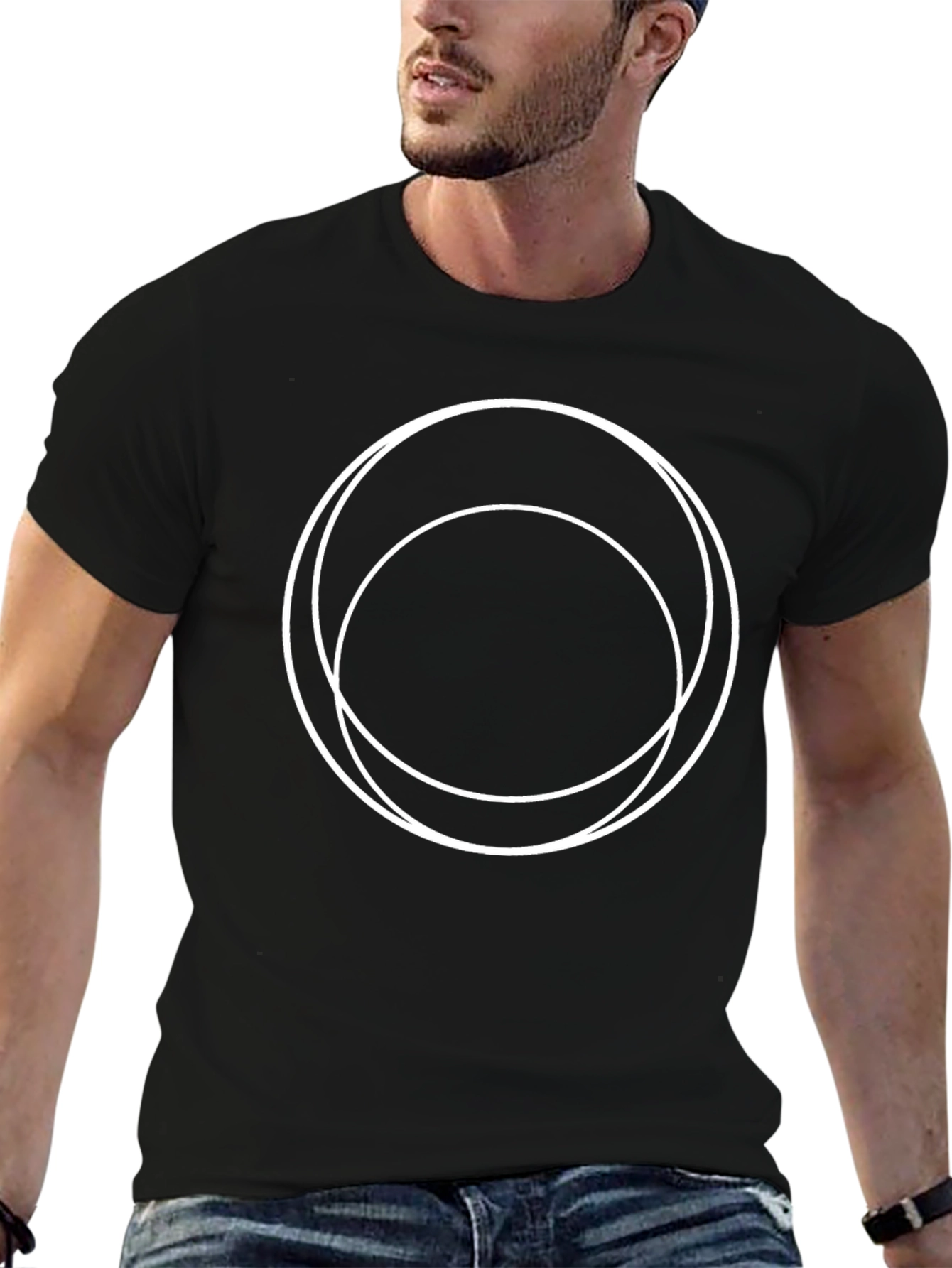 Geometric Circles Graphic Tee - Casual Comfort