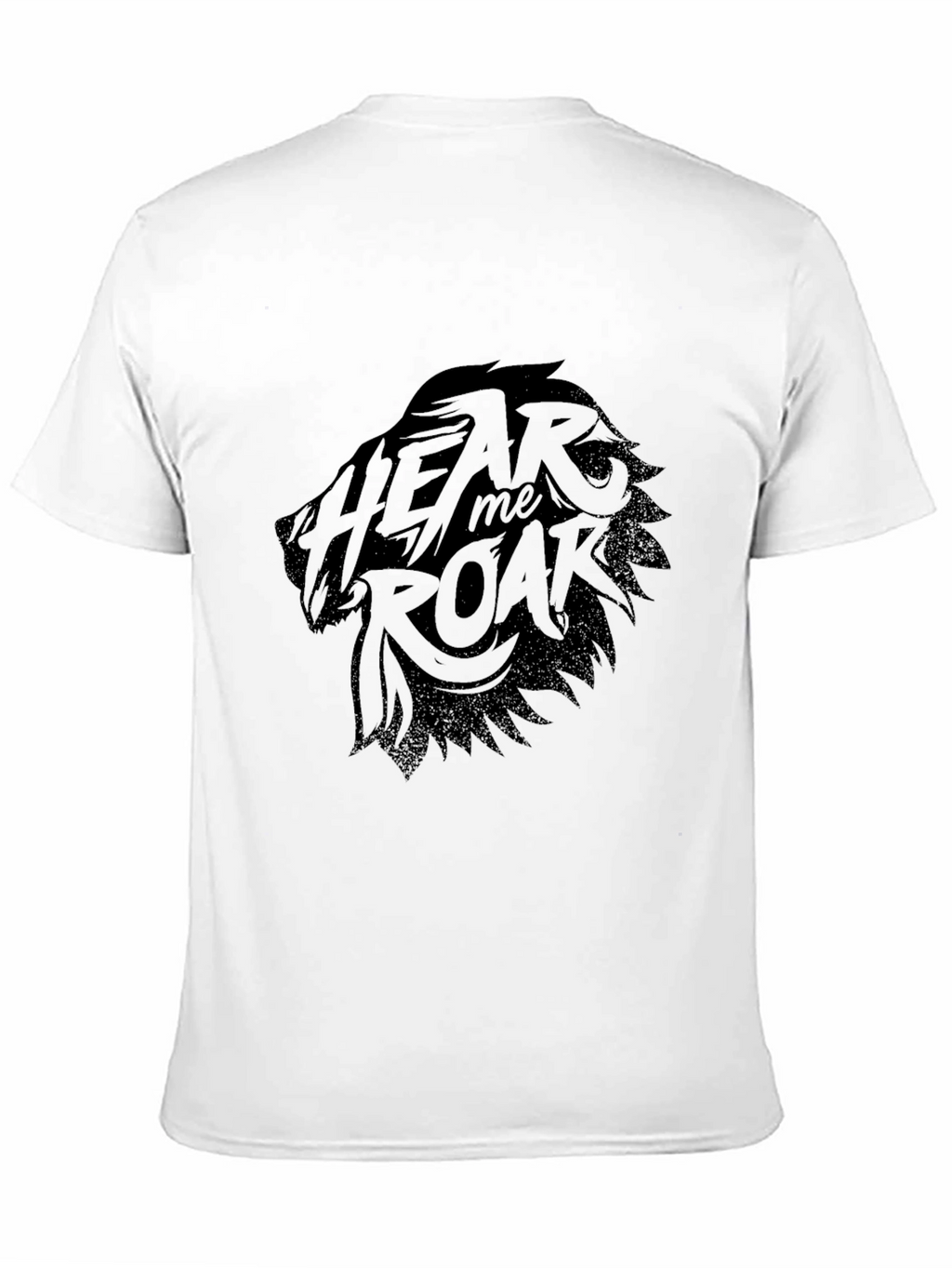 Hear Me Roar Lion Graphic Black T-Shirt