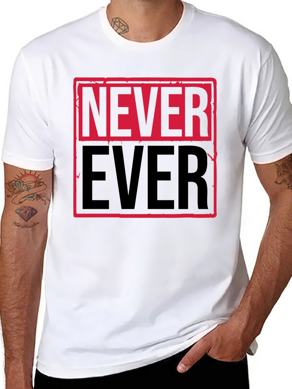 Never Ever Graphic Tee - Bold Statement Shirt