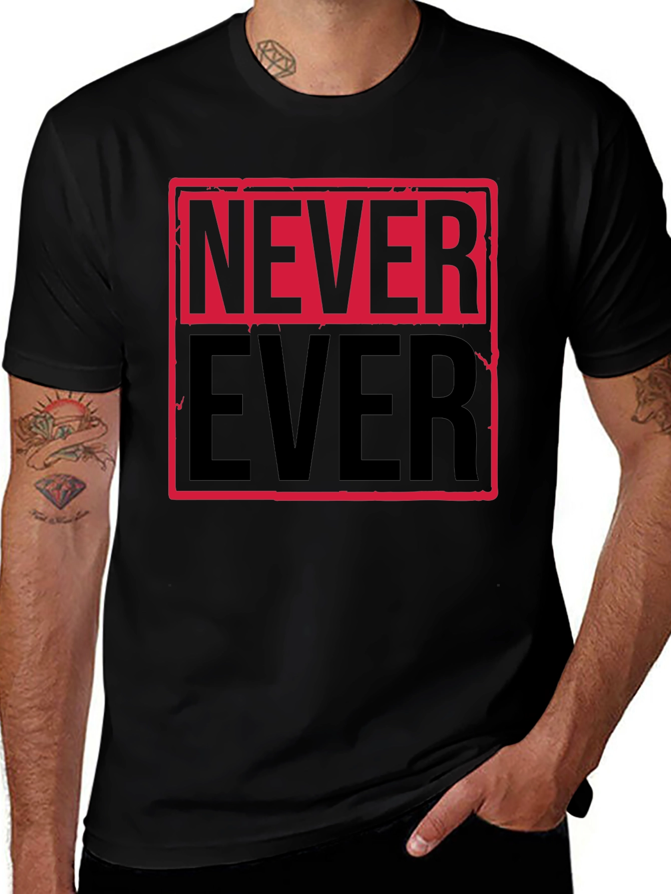 Never Ever Graphic Tee - Bold Statement Shirt